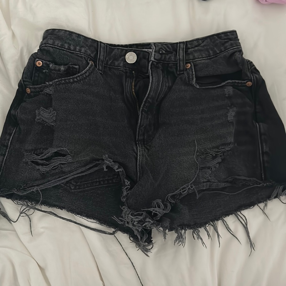 Black Denim Shorts
